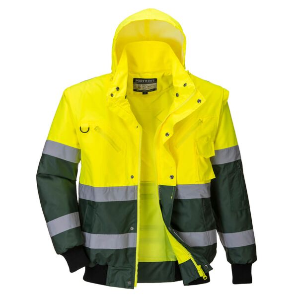 C565 Hi-Vis 3-in-1 X Back Contrast Bomber Jacket  Thumbnail
